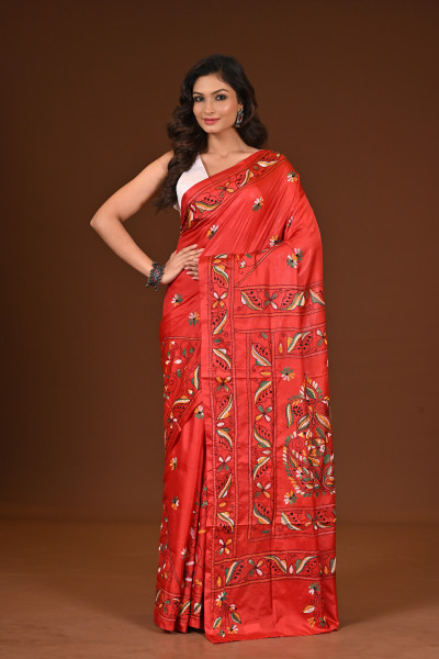 BELENDED SILK KANTHA SAREE