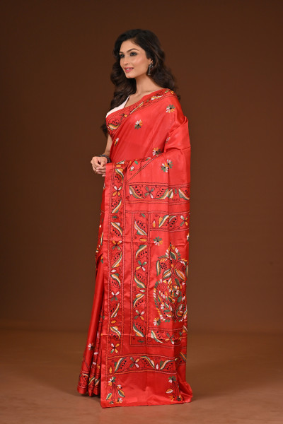 BELENDED SILK KANTHA SAREE