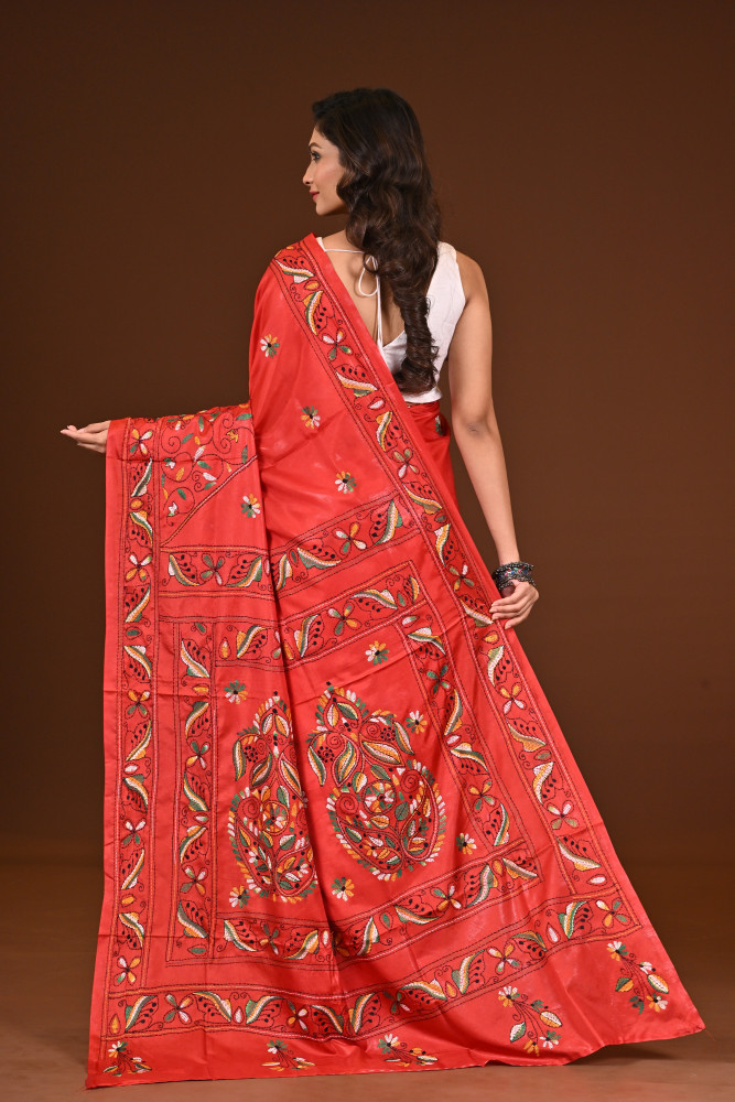 BELENDED SILK KANTHA SAREE