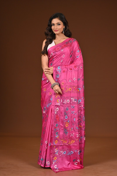 BELENDED SILK KANTHA SAREE