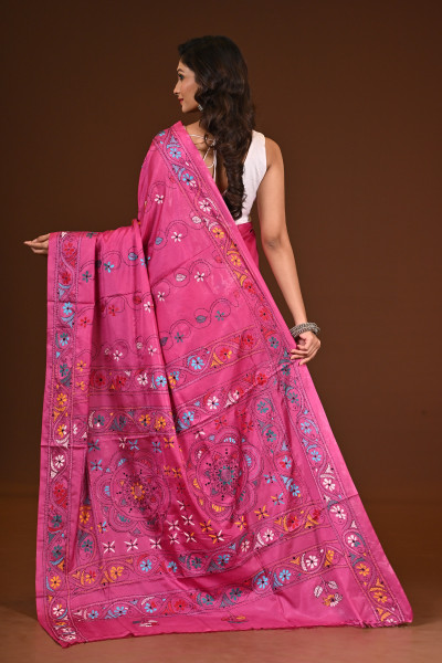 BELENDED SILK KANTHA SAREE