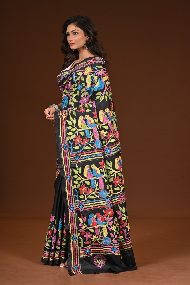 BELENDED SILK KANTHA SAREE