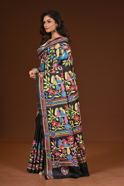 BELENDED SILK KANTHA SAREE