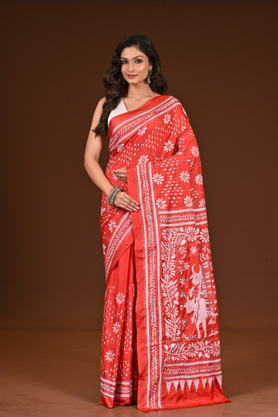BELENDED SILK KANTHA SAREE
