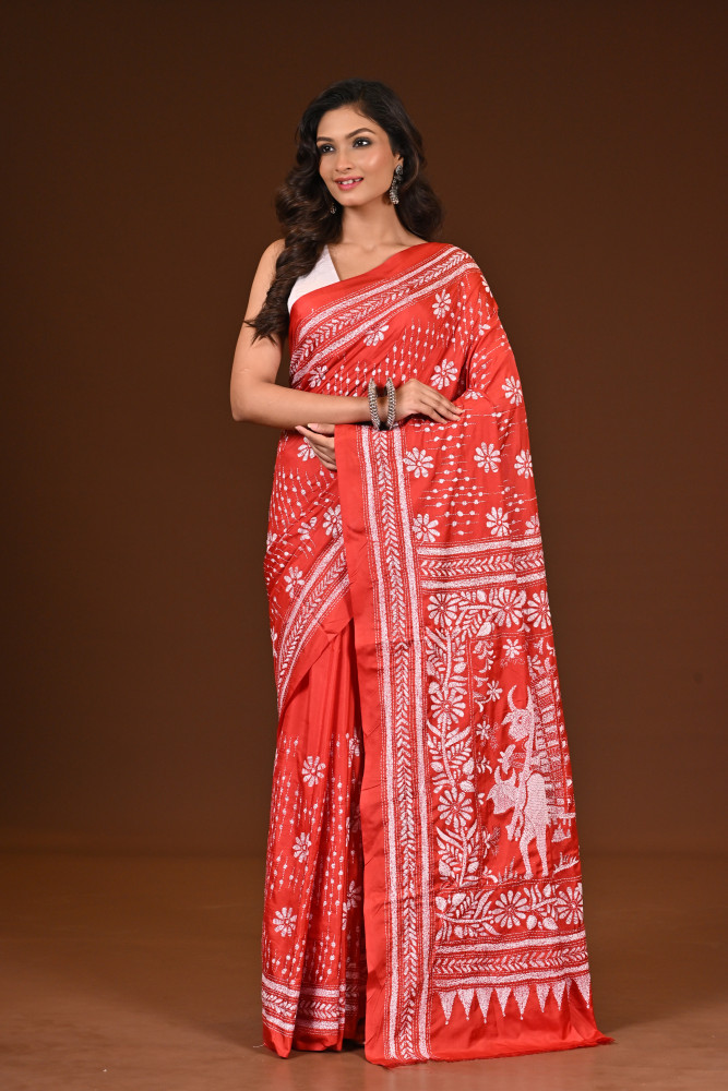 BELENDED SILK KANTHA SAREE