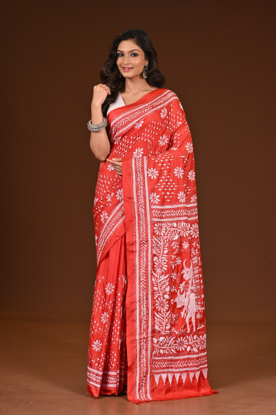 BELENDED SILK KANTHA SAREE