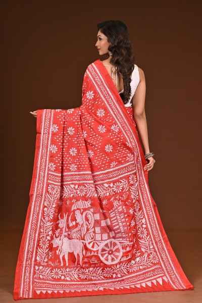 BELENDED SILK KANTHA SAREE