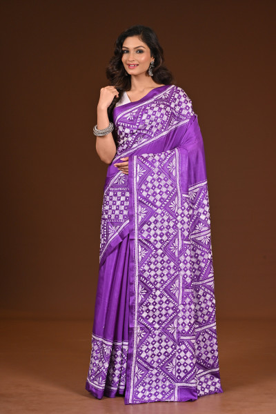 BELENDED SILK KANTHA SAREE
