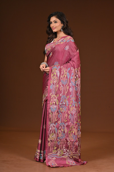 BELENDED SILK KANTHA SAREE