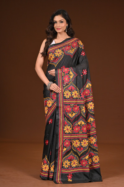 BELENDED SILK KANTHA SAREE