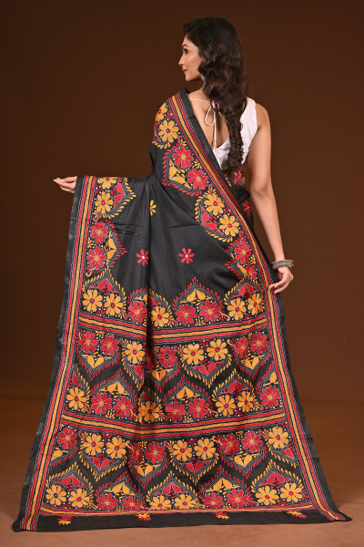 BELENDED SILK KANTHA SAREE