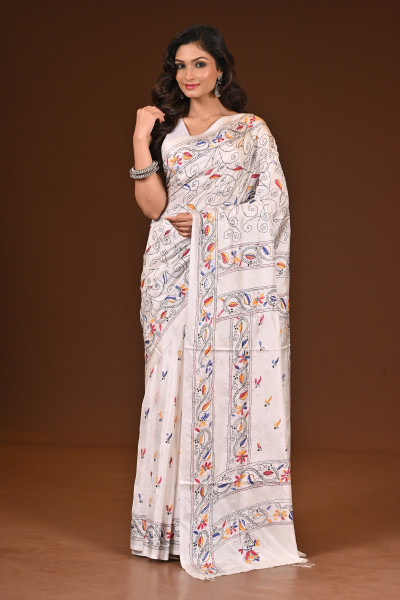 BELENDED SILK KANTHA SAREE