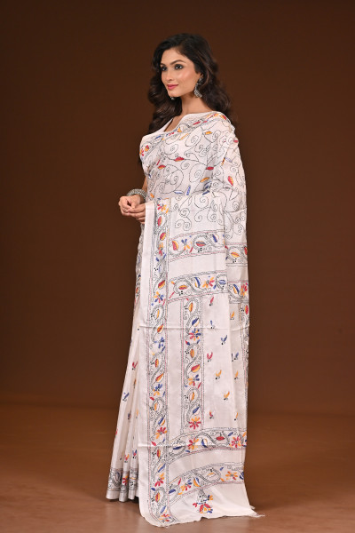 BELENDED SILK KANTHA SAREE