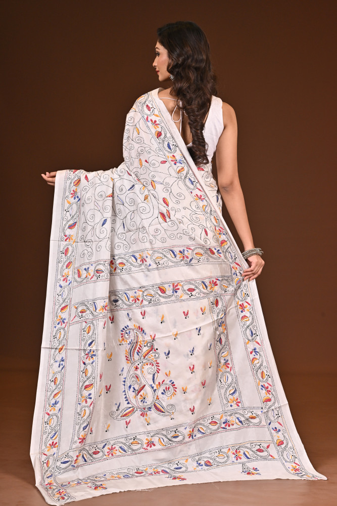 BELENDED SILK KANTHA SAREE