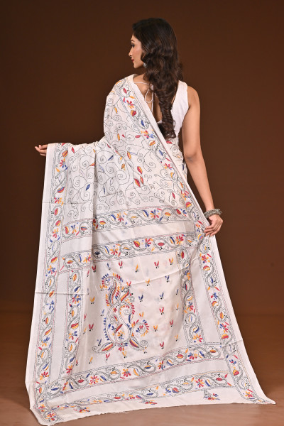 BELENDED SILK KANTHA SAREE