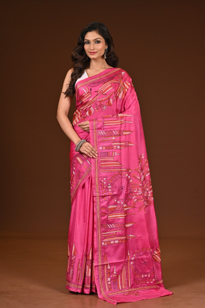 BELENDED SILK KANTHA SAREE