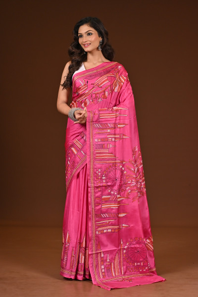 BELENDED SILK KANTHA SAREE