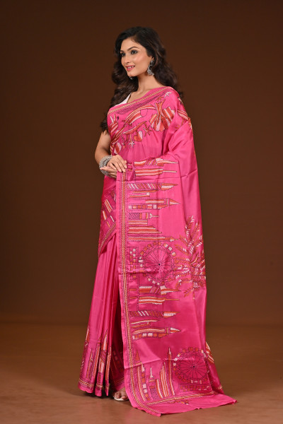 BELENDED SILK KANTHA SAREE