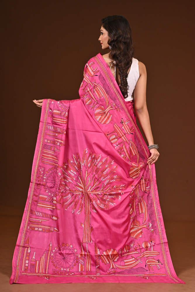 BELENDED SILK KANTHA SAREE