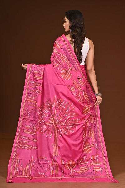 BELENDED SILK KANTHA SAREE