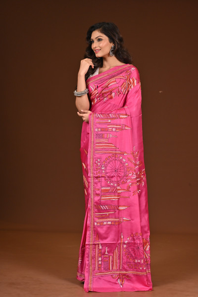 BELENDED SILK KANTHA SAREE