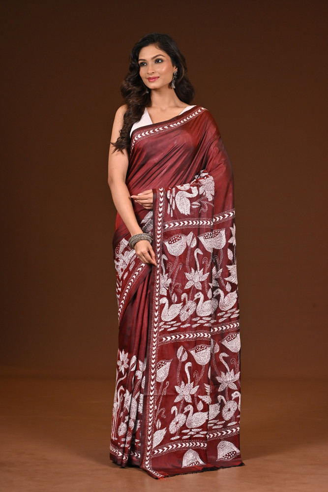 BELENDED SILK KANTHA SAREE