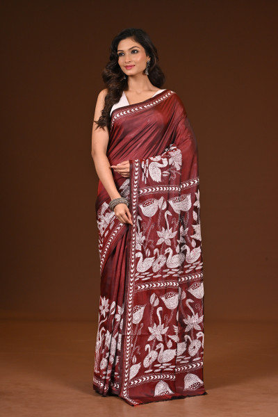 BELENDED SILK KANTHA SAREE