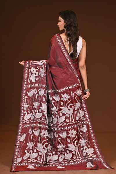 BELENDED SILK KANTHA SAREE