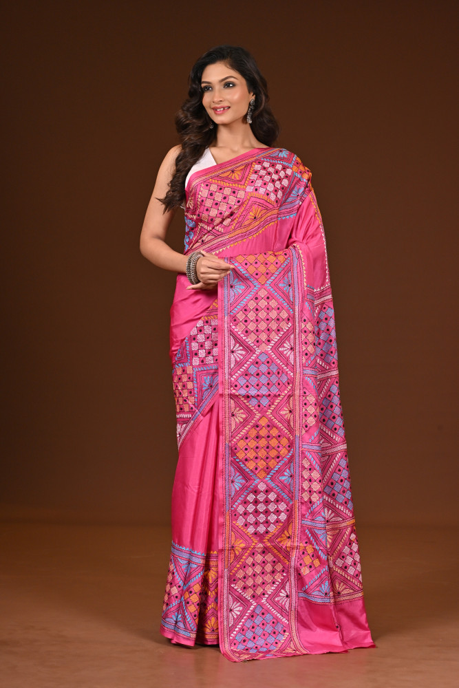 BELENDED SILK KANTHA SAREE