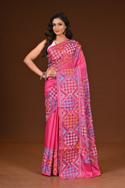 BELENDED SILK KANTHA SAREE