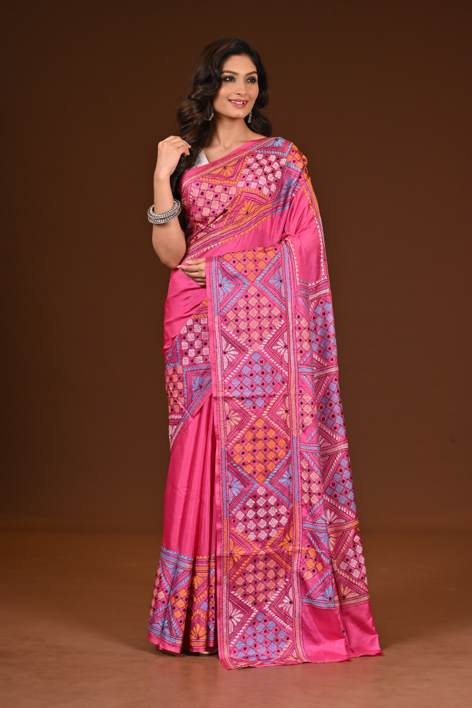 BELENDED SILK KANTHA SAREE