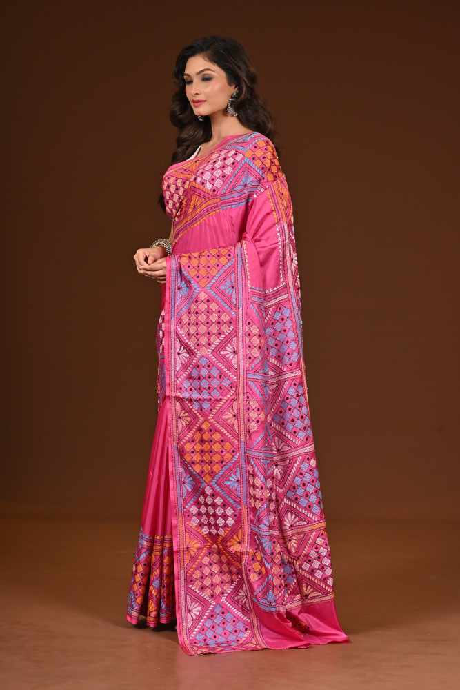 BELENDED SILK KANTHA SAREE