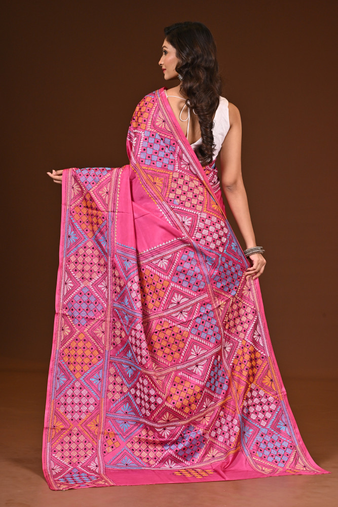 BELENDED SILK KANTHA SAREE