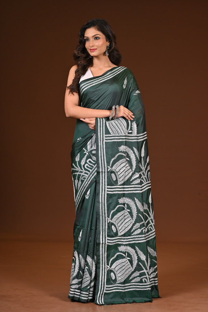 BELENDED SILK KANTHA SAREE