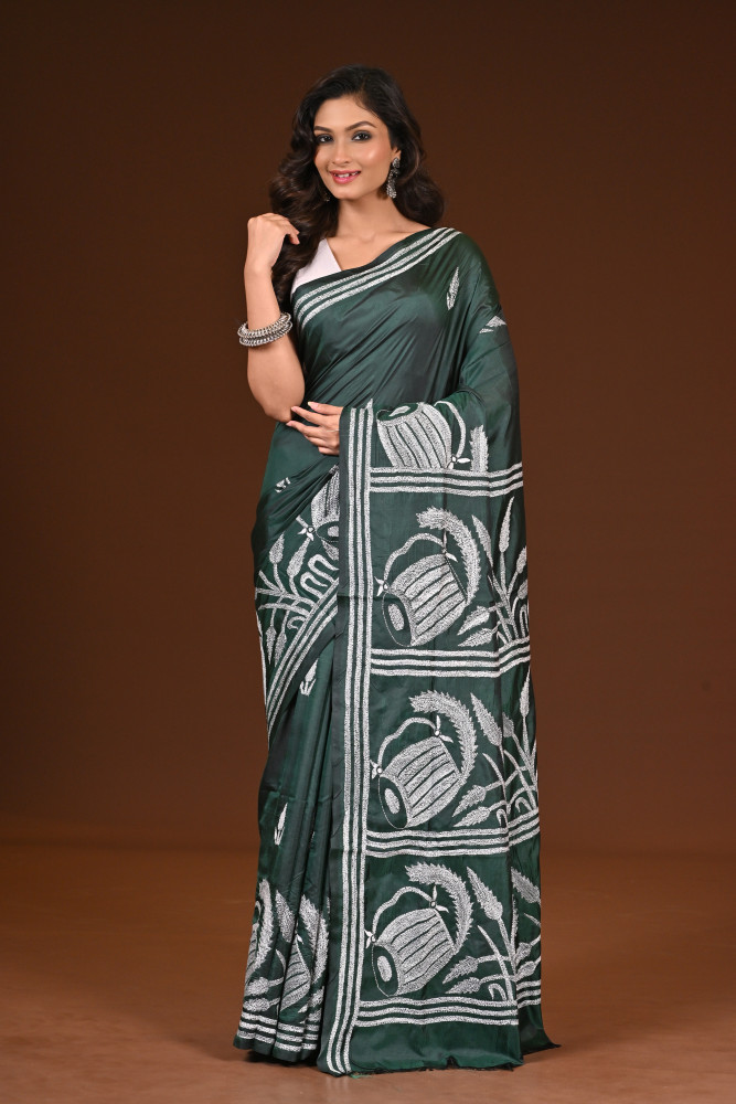 BELENDED SILK KANTHA SAREE