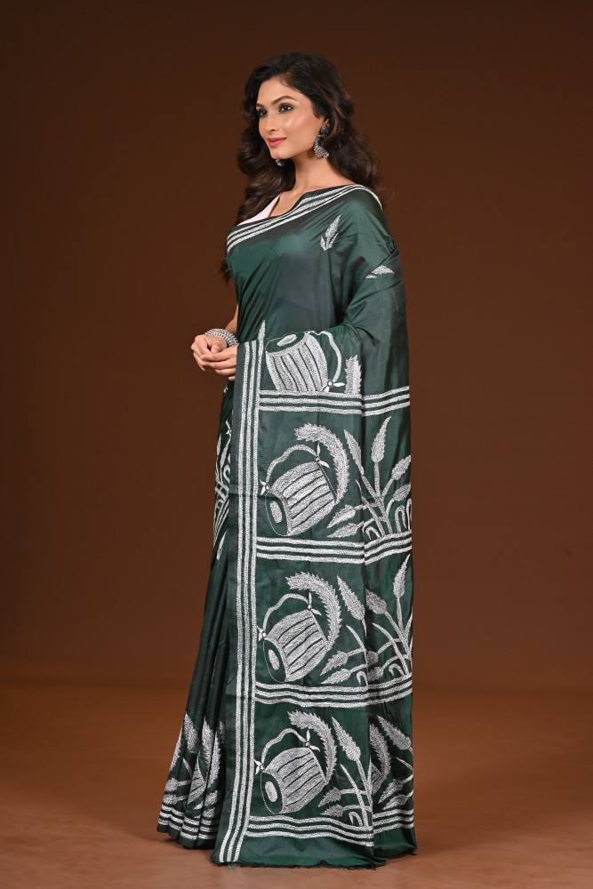 BELENDED SILK KANTHA SAREE
