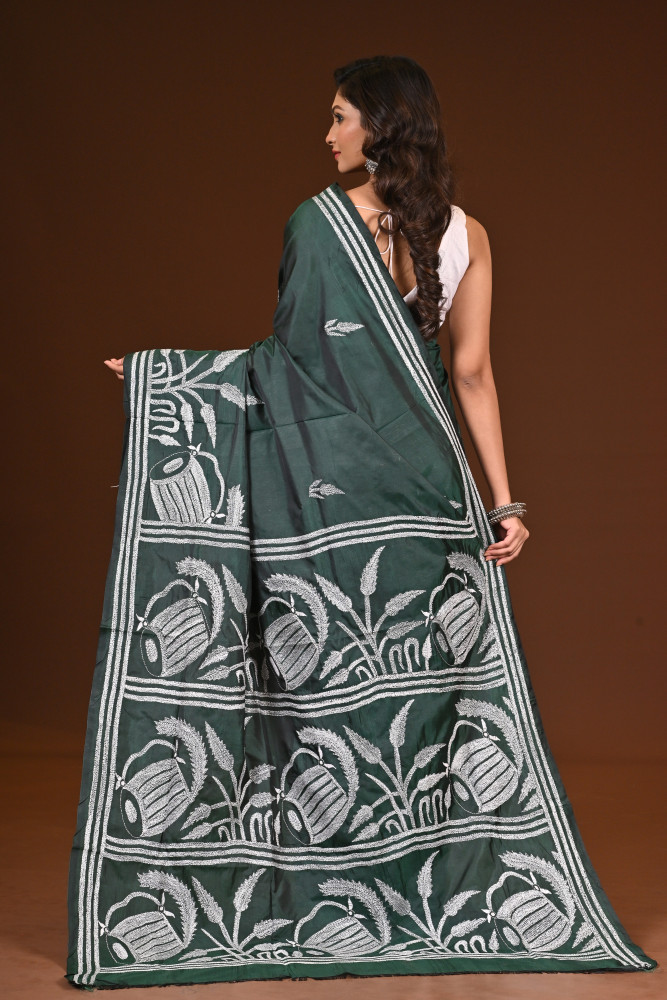 BELENDED SILK KANTHA SAREE