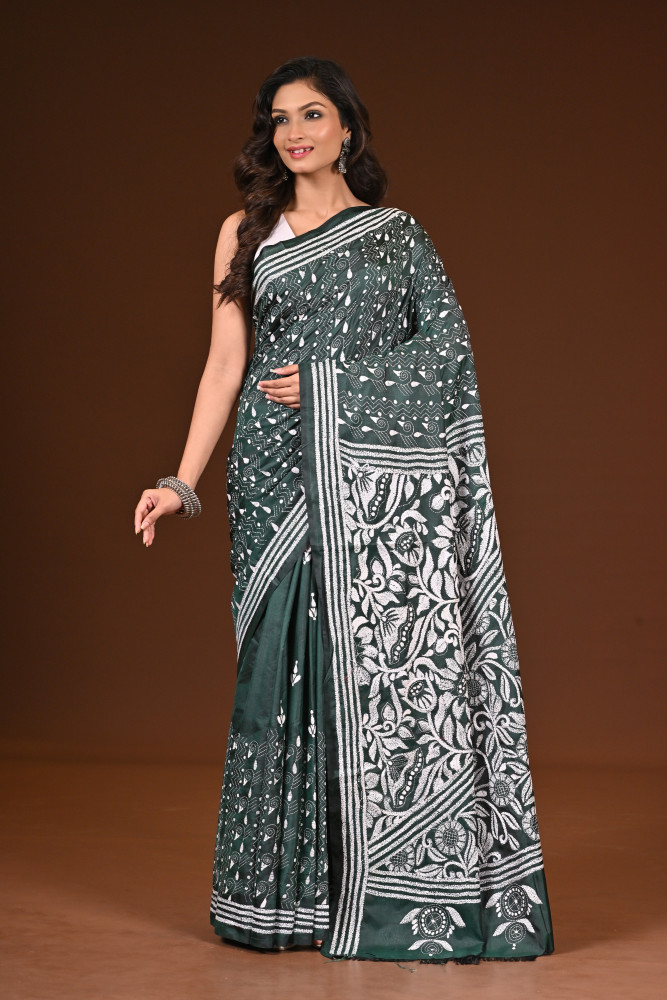 BELENDED SILK KANTHA SAREE