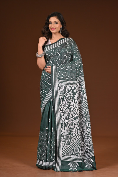 BELENDED SILK KANTHA SAREE