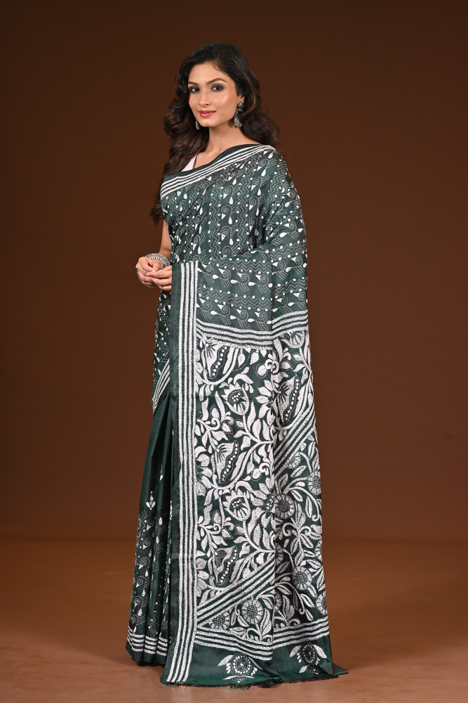 BELENDED SILK KANTHA SAREE