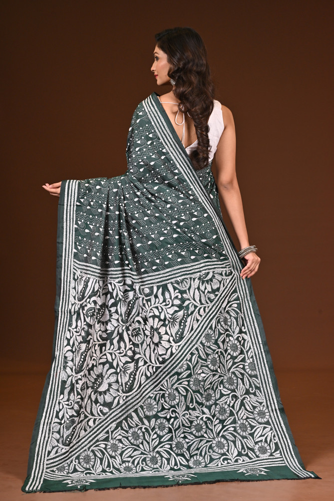 BELENDED SILK KANTHA SAREE