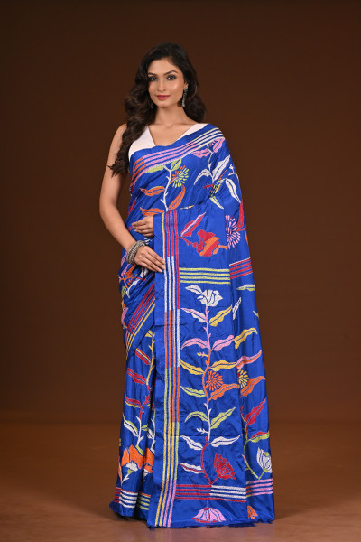BELENDED SILK KANTHA SAREE