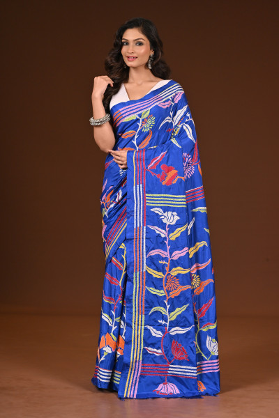 BELENDED SILK KANTHA SAREE