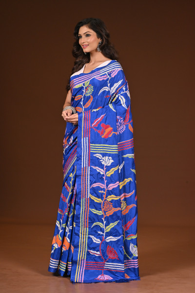BELENDED SILK KANTHA SAREE