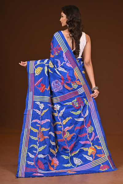 BELENDED SILK KANTHA SAREE