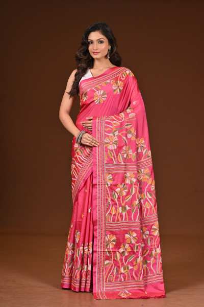 BELENDED SILK KANTHA SAREE