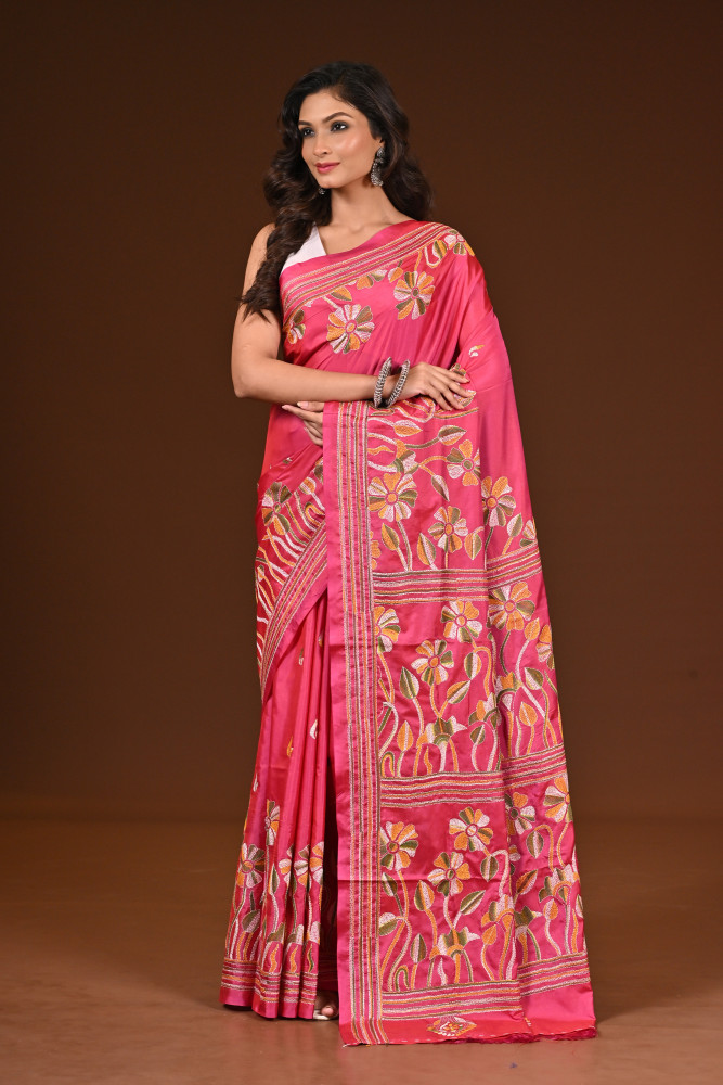 BELENDED SILK KANTHA SAREE