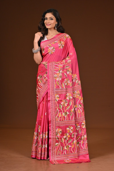 BELENDED SILK KANTHA SAREE