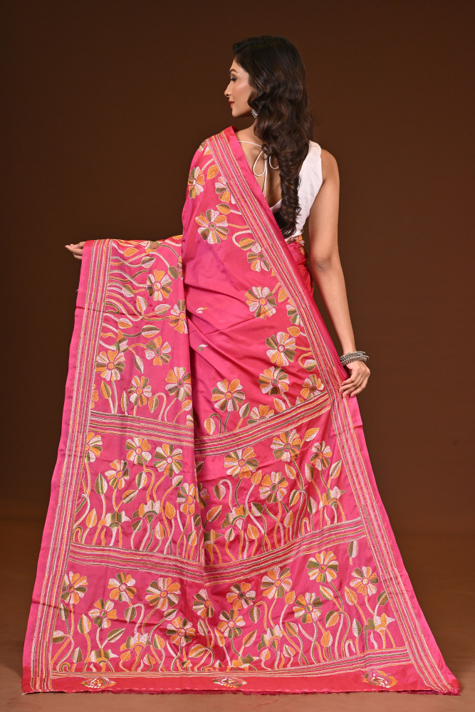 BELENDED SILK KANTHA SAREE