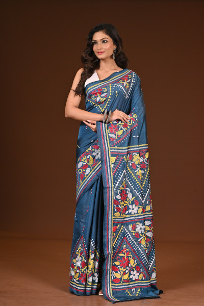 BELENDED SILK KANTHA SAREE
